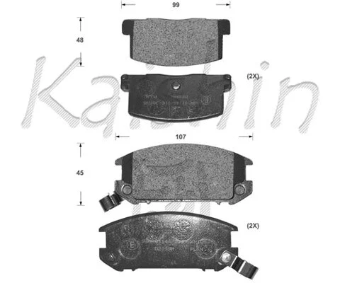 FK2099 KAISHIN Комплект тормозных колодок, дисковый тормоз (фото 1)