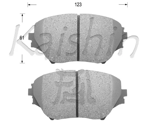 FK2202 KAISHIN Комплект тормозных колодок, дисковый тормоз (фото 1)