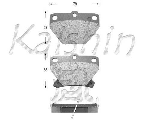 FK2204 KAISHIN Комплект тормозных колодок, дисковый тормоз (фото 1)