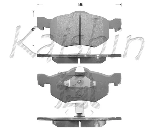 FK3114 KAISHIN Комплект тормозных колодок, дисковый тормоз (фото 1)