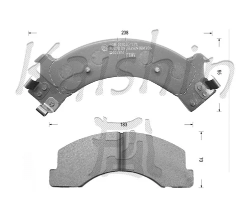 FK4018 KAISHIN Комплект тормозных колодок, дисковый тормоз (фото 1)