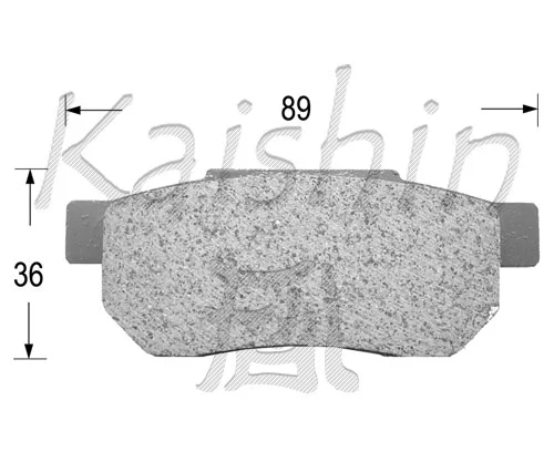FK5018 KAISHIN Комплект тормозных колодок, дисковый тормоз (фото 1)