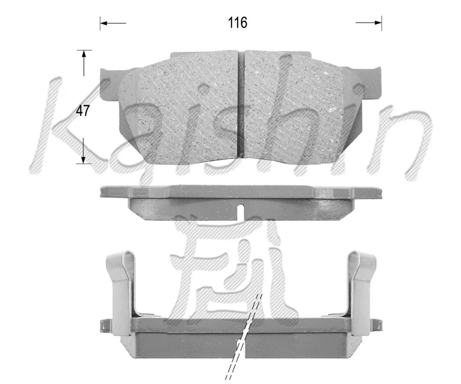 FK5019 KAISHIN Комплект тормозных колодок, дисковый тормоз (фото 1)