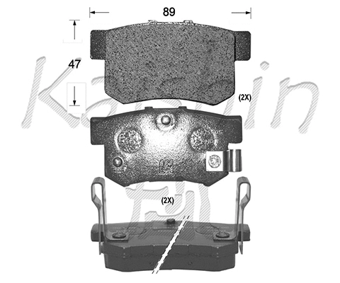 FK5056 KAISHIN Комплект тормозных колодок, дисковый тормоз (фото 1)