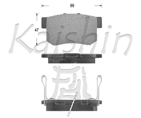 FK5066 KAISHIN Комплект тормозных колодок, дисковый тормоз (фото 1)