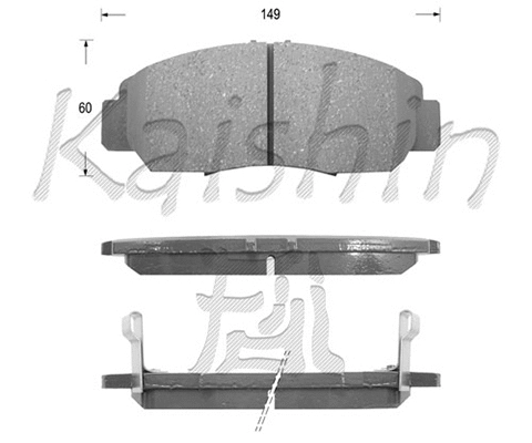 FK5113 KAISHIN Комплект тормозных колодок, дисковый тормоз (фото 1)