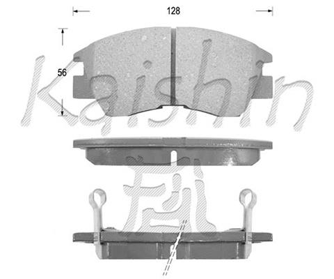 FK6018 KAISHIN Комплект тормозных колодок, дисковый тормоз (фото 1)