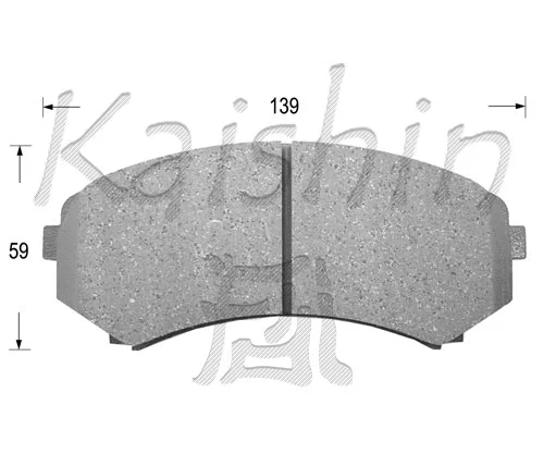 FK6085 KAISHIN Комплект тормозных колодок, дисковый тормоз (фото 1)