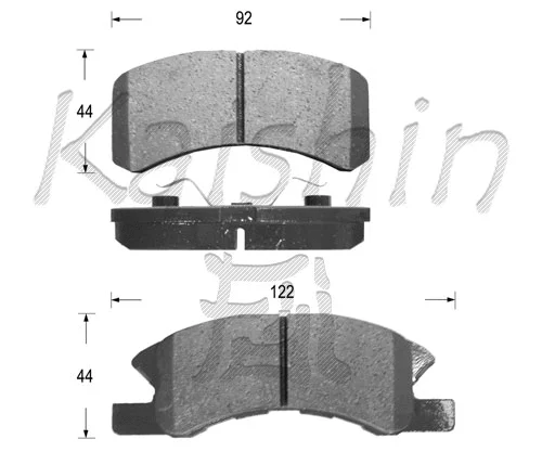 FK6100 KAISHIN Комплект тормозных колодок, дисковый тормоз (фото 1)