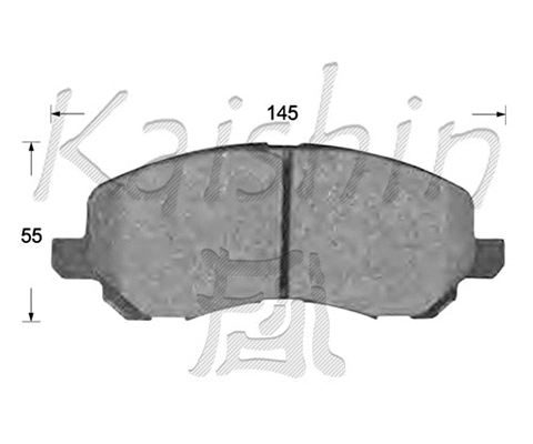 FK6108 KAISHIN Комплект тормозных колодок, дисковый тормоз (фото 1)