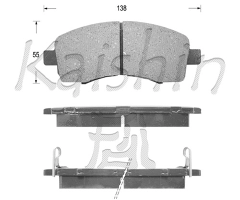 FK7039 KAISHIN Комплект тормозных колодок, дисковый тормоз (фото 1)