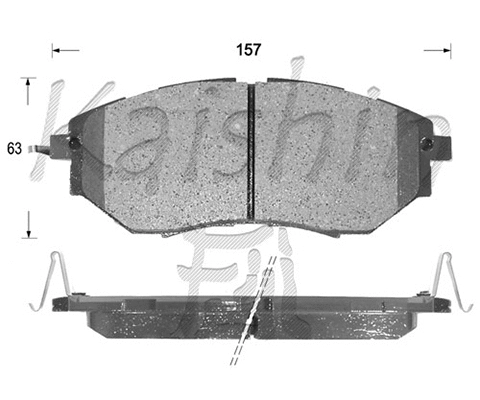 FK7060 KAISHIN Комплект тормозных колодок, дисковый тормоз (фото 1)