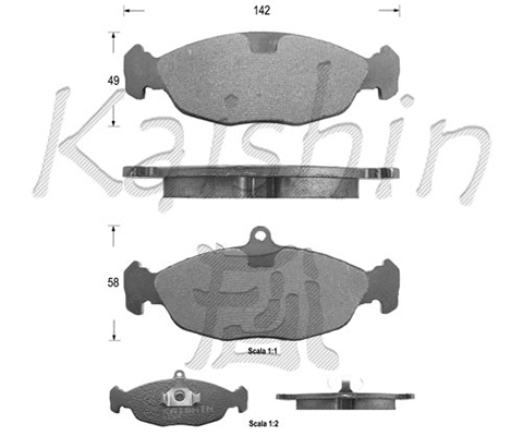 FK7063 KAISHIN Комплект тормозных колодок, дисковый тормоз (фото 1)