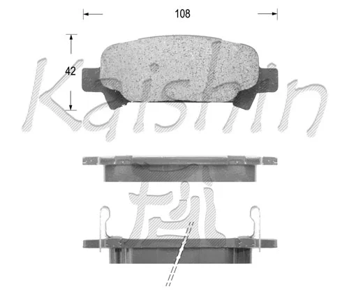 FK7069 KAISHIN Комплект тормозных колодок, дисковый тормоз (фото 1)