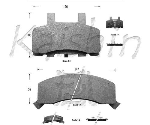 FK9981 KAISHIN Комплект тормозных колодок, дисковый тормоз (фото 1)