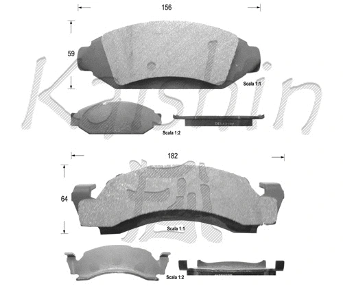 FK9993 KAISHIN Комплект тормозных колодок, дисковый тормоз (фото 1)