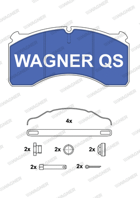 2912404950 WAGNER Комплект тормозных колодок, дисковый тормоз (фото 1)
