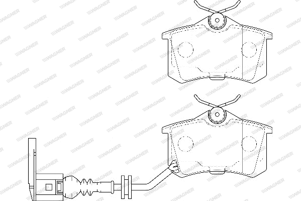 WBP20961F WAGNER Комплект тормозных колодок, дисковый тормоз (фото 1)