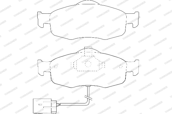 WBP21395A WAGNER Комплект тормозных колодок, дисковый тормоз (фото 1)