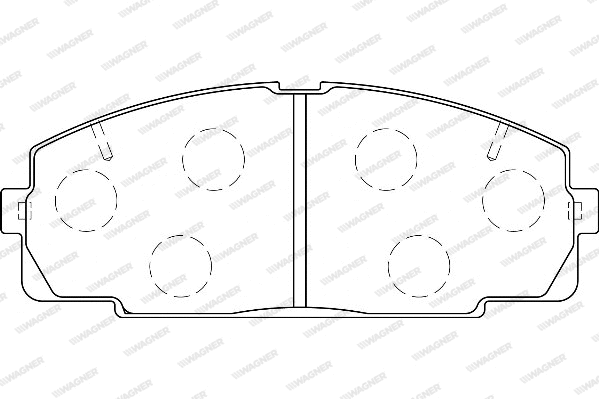 WBP21468A WAGNER Комплект тормозных колодок, дисковый тормоз (фото 1)