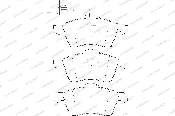 WBP21883A WAGNER Комплект тормозных колодок, дисковый тормоз (фото 1)