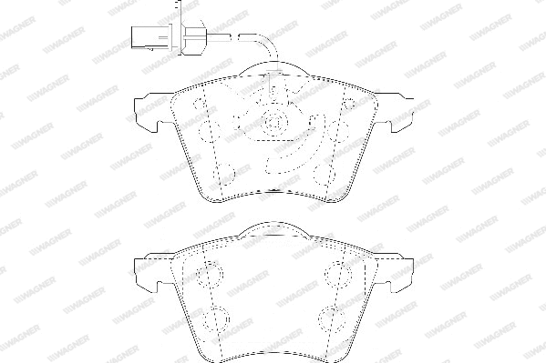 WBP23034A WAGNER Комплект тормозных колодок, дисковый тормоз (фото 1)