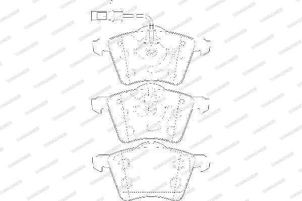 WBP23418A WAGNER Комплект тормозных колодок, дисковый тормоз (фото 1)