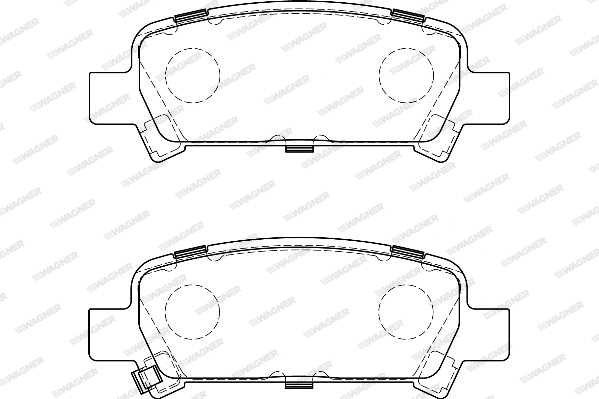 WBP23572A WAGNER Комплект тормозных колодок, дисковый тормоз (фото 1)