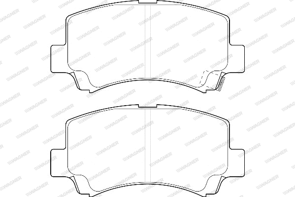 WBP23662A WAGNER Комплект тормозных колодок, дисковый тормоз (фото 1)