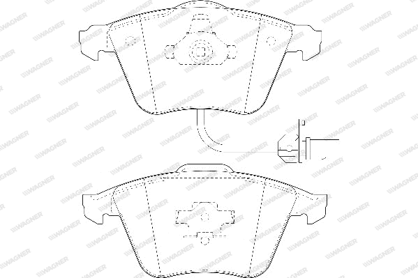WBP23762A WAGNER Комплект тормозных колодок, дисковый тормоз (фото 1)
