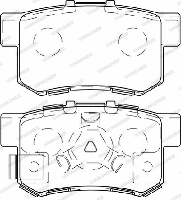WBP24434A WAGNER Комплект тормозных колодок, дисковый тормоз (фото 1)