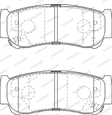 WBP24488A WAGNER Комплект тормозных колодок, дисковый тормоз (фото 1)