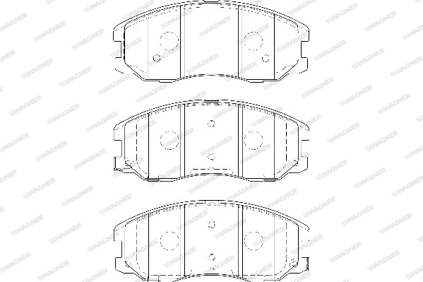 WBP24510A WAGNER Комплект тормозных колодок, дисковый тормоз (фото 1)
