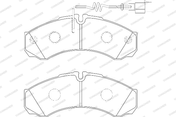 WBP29121C WAGNER Комплект тормозных колодок, дисковый тормоз (фото 1)