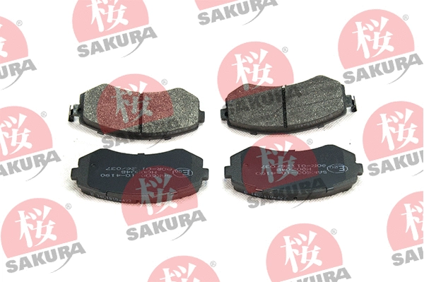 600-10-4190 SAKURA Комплект тормозных колодок, дисковый тормоз (фото 1)