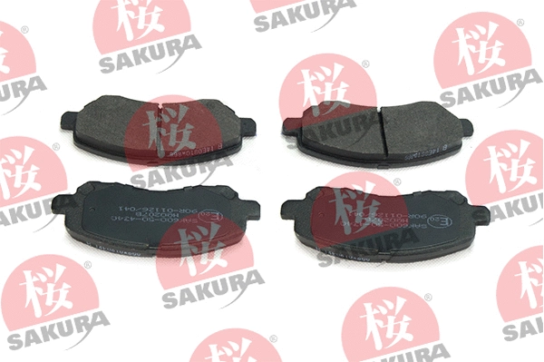 600-50-4340 SAKURA Комплект тормозных колодок, дисковый тормоз (фото 1)