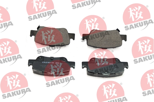 601-20-3703 SAKURA Комплект тормозных колодок, дисковый тормоз (фото 1)