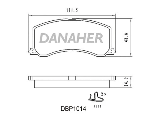 DBP1014 DANAHER Комплект тормозных колодок, дисковый тормоз (фото 1)
