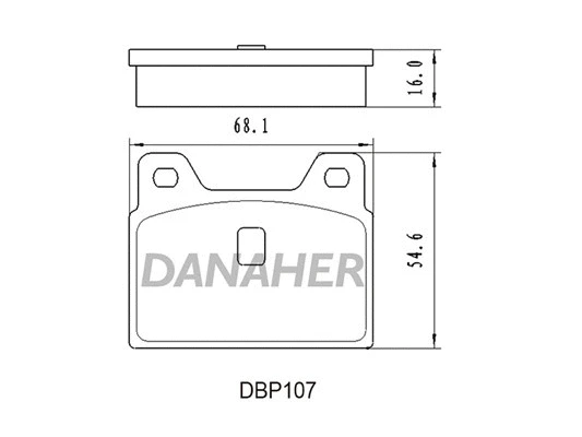 DBP107 DANAHER Комплект тормозных колодок, дисковый тормоз (фото 1)