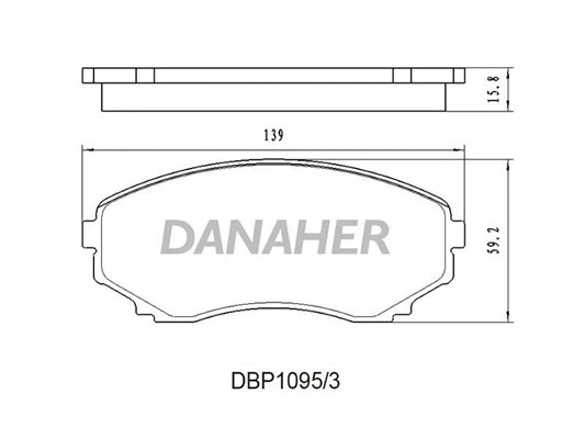DBP1095/3 DANAHER Комплект тормозных колодок, дисковый тормоз (фото 1)