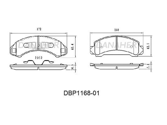 DBP1168-01 DANAHER Комплект тормозных колодок, дисковый тормоз (фото 1)