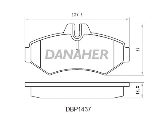 DBP1437 DANAHER Комплект тормозных колодок, дисковый тормоз (фото 1)