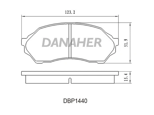 DBP1440 DANAHER Комплект тормозных колодок, дисковый тормоз (фото 1)