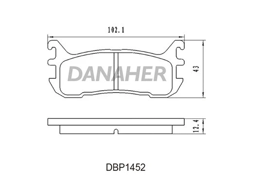 DBP1452 DANAHER Комплект тормозных колодок, дисковый тормоз (фото 1)