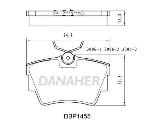 DBP1455 DANAHER Комплект тормозных колодок, дисковый тормоз (фото 1)