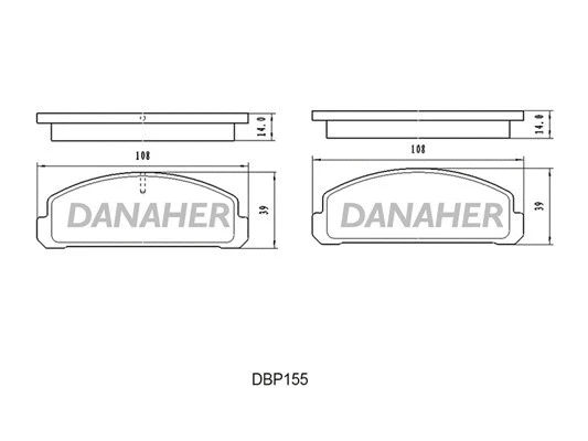 DBP155 DANAHER Комплект тормозных колодок, дисковый тормоз (фото 1)