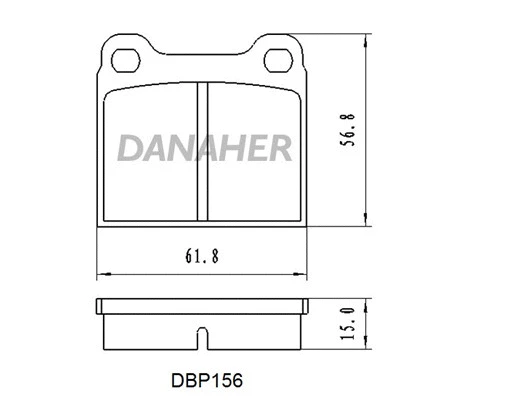 DBP156 DANAHER Комплект тормозных колодок, дисковый тормоз (фото 1)