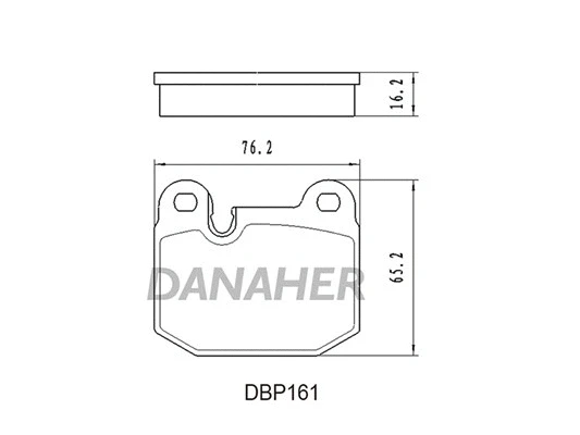 DBP161 DANAHER Комплект тормозных колодок, дисковый тормоз (фото 1)