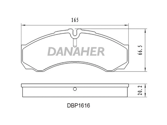 DBP1616 DANAHER Комплект тормозных колодок, дисковый тормоз (фото 1)