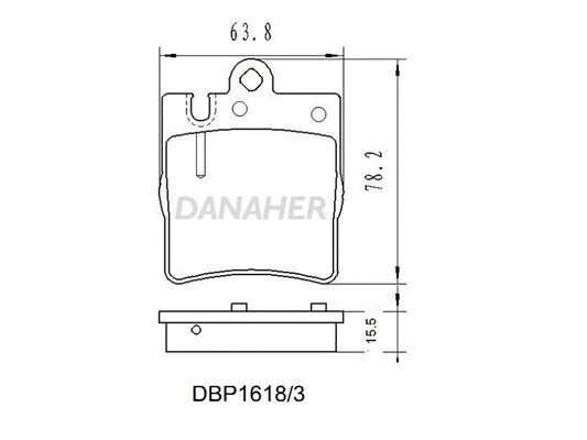 DBP1618/3 DANAHER Комплект тормозных колодок, дисковый тормоз (фото 1)